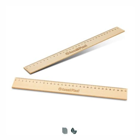 Wooden 30cm Ruler - Image 1