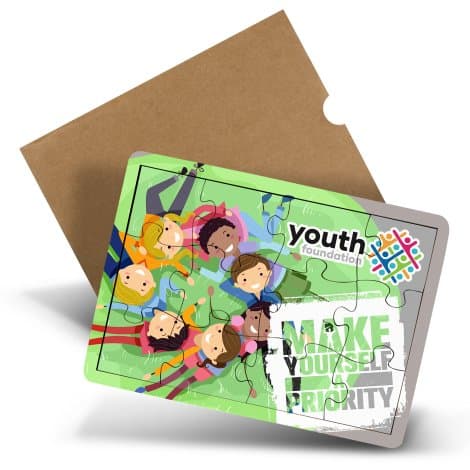 Wooden 12 Piece Puzzle - Image 1