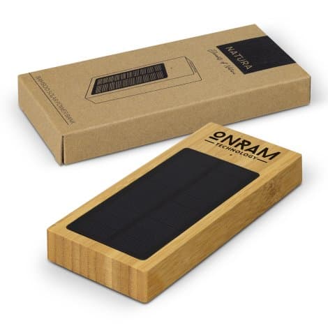 NATURA Bamboo Solar Power Bank - Image 1
