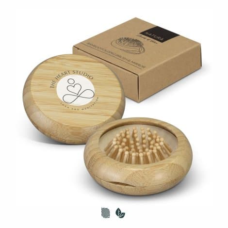 NATURA Bamboo Brush and Mirror - Image 1