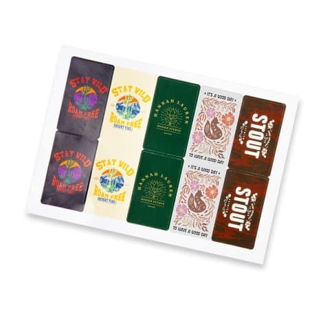Sticker Sheet 88 x 50mm Rectangle - Gloss - Image 1