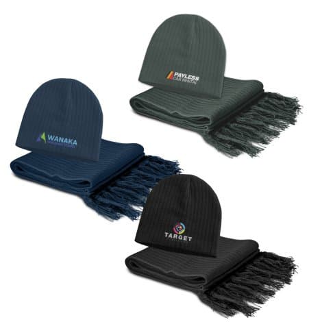 Nebraska Scarf and Beanie Set - Image 1