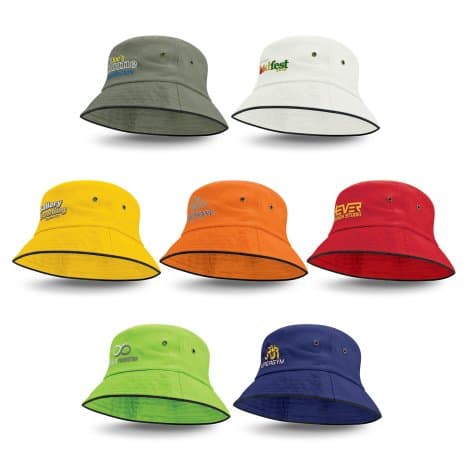 Bondi Bucket Hat - Black Sandwich Trim - Image 1