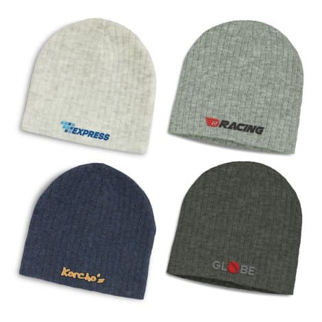 Nebraska Heather Cable Knit Beanie - Image 1