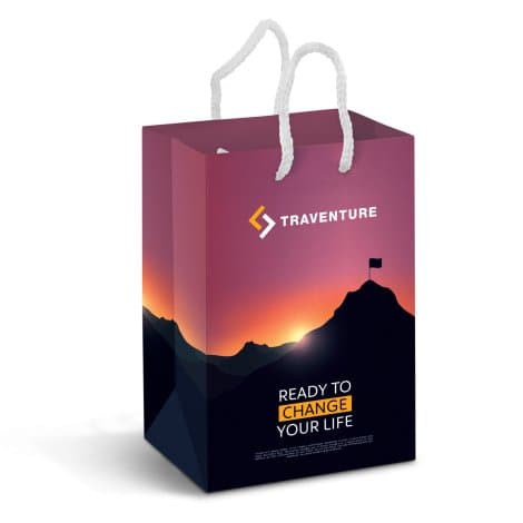 Small Laminated Paper Carry Bag - Full Colour - Image 1