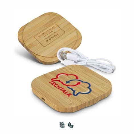 Vita Bamboo Wireless Charger - Square - Image 1