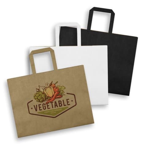 Large Flat Handle Paper Bag Landscape - Image 1