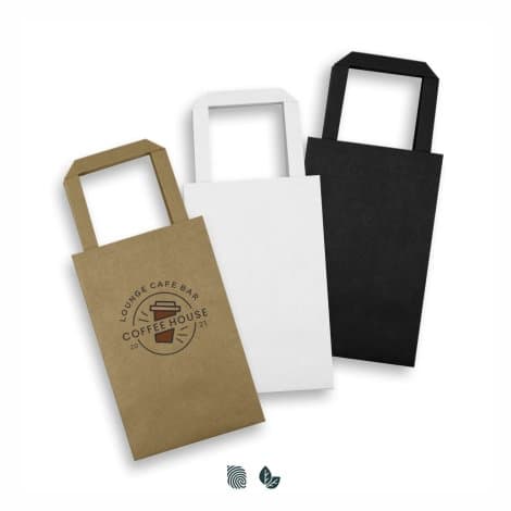 Small Flat Handle Paper Bag Portrait - Image 1