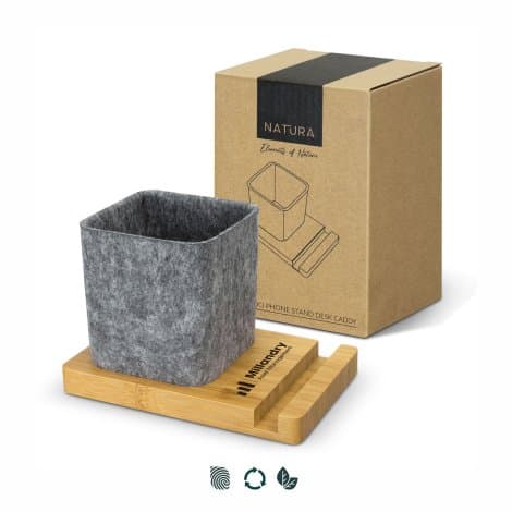 NATURA Bamboo Phone Stand Desk Caddy - Image 1
